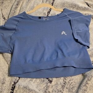 Oner Active Denim Blue Cropped Effortless Seamless Top XXL